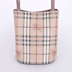 Burberry - Lorne Small Haymarket Bucket Light Elderberry