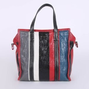 Balenciaga - Bazar S Lambskin Shopper Red/Black/Blue