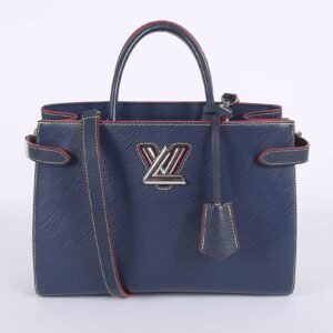 Louis Vuitton - Twist Epi Leather & Cuir Ecume Tote Navy