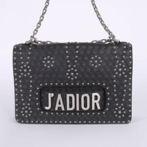 Dior - J'Adior Studded Calfskin Flap Bag Black