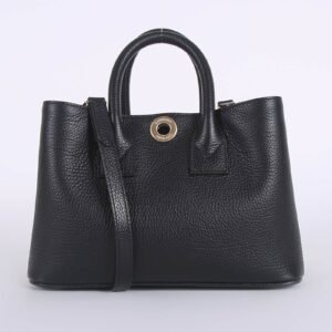 Burberry - Bermondsey Mini Grained Leather Bag with Strap Black
