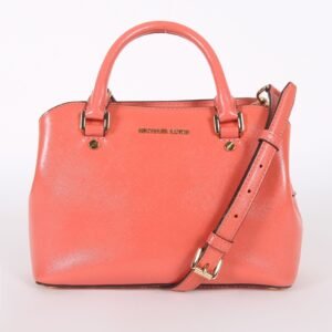 Michael Kors - Savannah Small Patent Saffiano Leather Satchel Coral