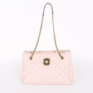 Versace - La Medusa Head Quilted Lambskin Shoulder Baby Pink